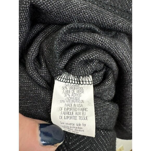 Theory Olethea Arminus Herringbone stretch Wool Blend Gray Sheath Dress Sz 2 - Picture 5 of 6